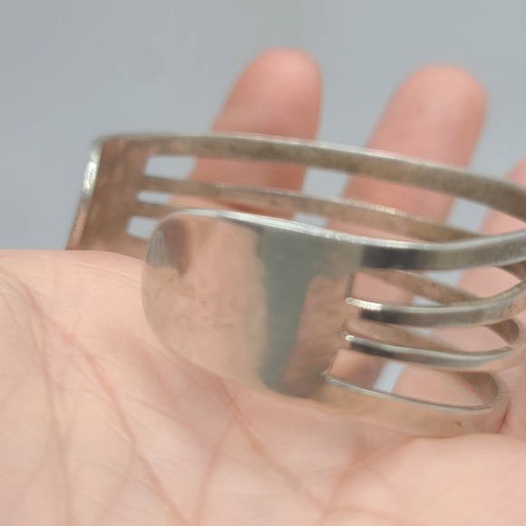 Vintage‎ Taxco Bracelet Sterling Silver Mexican Cuff  Size 6.5 - Picture 5 of 13